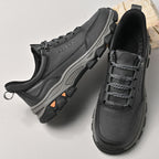(💥Top Rated Choice) Men’s Handmade Leather Work Shoes – Waterproof, Arch Support, Pressure Relief, Wide Toe Box, Built for All-Day Comfort & Outdoor Use
