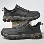 (💥Top Rated Choice) Men’s Handmade Leather Work Shoes – Waterproof, Arch Support, Pressure Relief, Wide Toe Box, Built for All-Day Comfort & Outdoor Use
