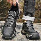 (💥Top Rated Choice) Men’s Handmade Leather Work Shoes – Waterproof, Arch Support, Pressure Relief, Wide Toe Box, Built for All-Day Comfort & Outdoor Use