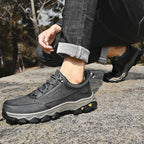 (💥Top Rated Choice) Men’s Handmade Leather Work Shoes – Waterproof, Arch Support, Pressure Relief, Wide Toe Box, Built for All-Day Comfort & Outdoor Use