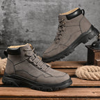 ⏰Limited-Time 70% OFF – Men’s Orthopedic Handmade Leather Driving Boots–Pressure Relief, Waterproof, Slip-Resistant, Wide Toe, Arch&Ankle