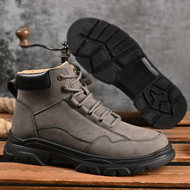 ⏰Limited-Time 70% OFF – Men’s Orthopedic Handmade Leather Driving Boots–Pressure Relief, Waterproof, Slip-Resistant, Wide Toe, Arch&Ankle