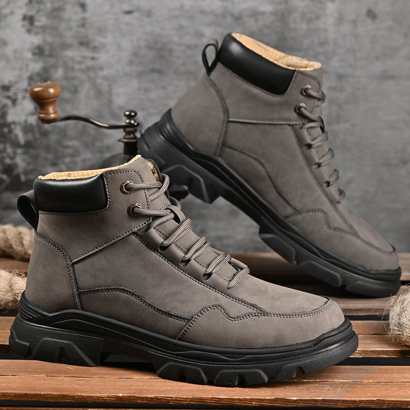 ⏰Limited-Time 70% OFF – Men’s Orthopedic Handmade Leather Driving Boots–Pressure Relief, Waterproof, Slip-Resistant, Wide Toe, Arch&Ankle
