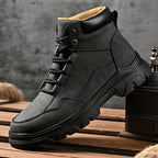 ⏰Limited-Time 70% OFF – Men’s Orthopedic Handmade Leather Driving Boots–Pressure Relief, Waterproof, Slip-Resistant, Wide Toe, Arch&Ankle