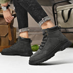 ⏰Limited-Time 70% OFF – Men’s Orthopedic Handmade Leather Driving Boots–Pressure Relief, Waterproof, Slip-Resistant, Wide Toe, Arch&Ankle