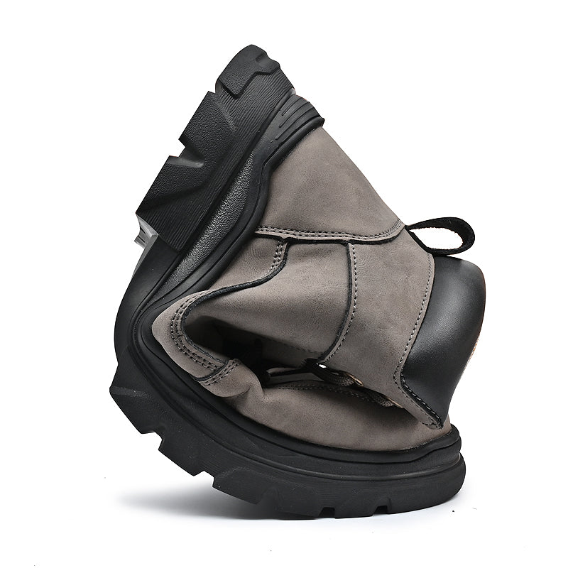 ⏰Limited-Time 70% OFF – Men’s Orthopedic Handmade Leather Driving Boots–Pressure Relief, Waterproof, Slip-Resistant, Wide Toe, Arch&Ankle