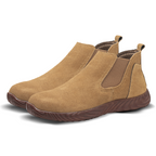 (Multiple Protection👍)High Quality Work Boots - Super Wear-Resistant Leather Material Kevlar Sole Anti-Impact Steel Toe Orthotic Insole