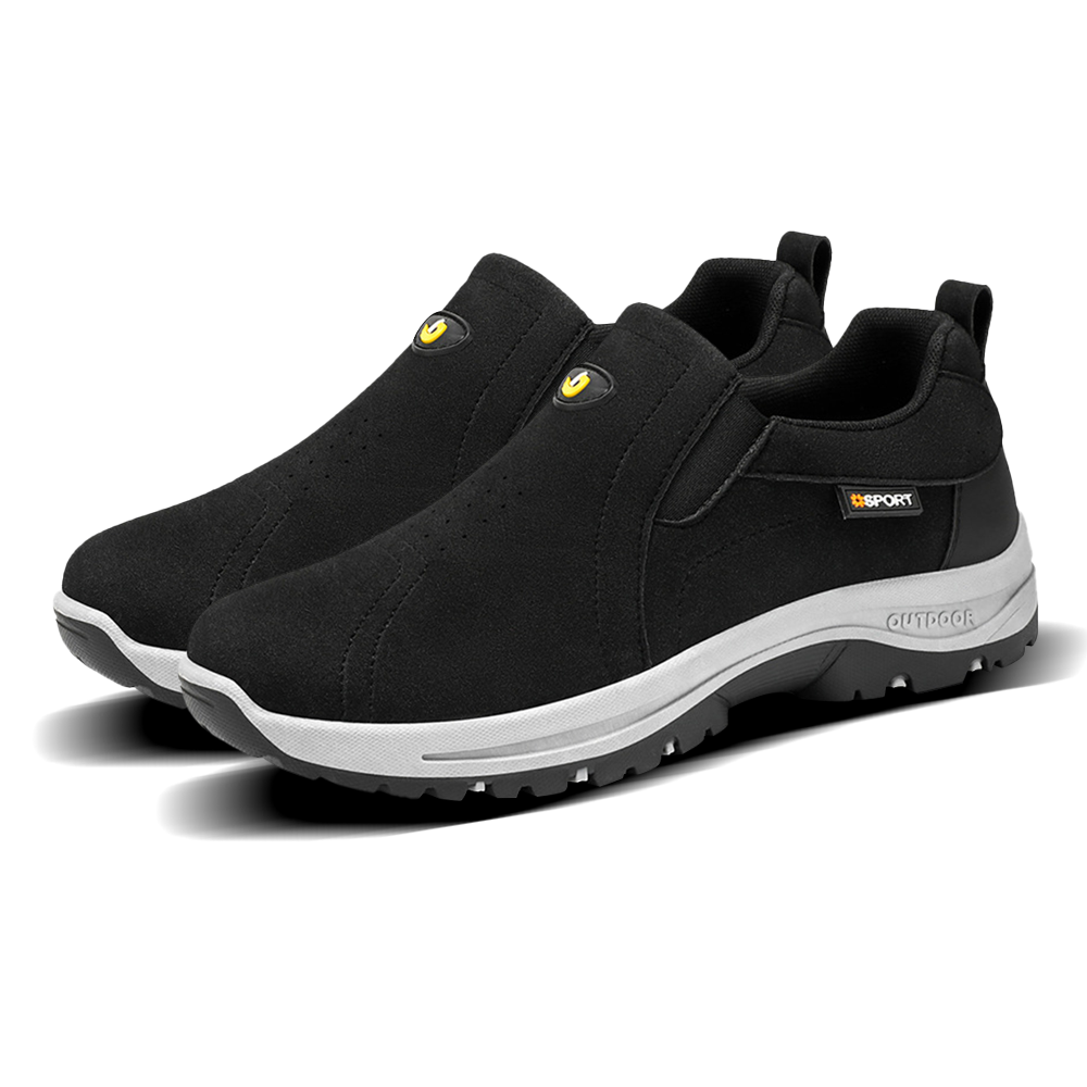 Men's Comfortable Breathable Lightweight Double Layer Waterproof Wide Toe Walking Shoes Orthopedic Shoes