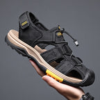 Men's Lightweight Leather Hiking Sandal Lightweight Non-Slip Orthopedic Support Sandal