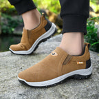 Men's Comfortable Breathable Lightweight Double Layer Waterproof Wide Toe Walking Shoes Orthopedic Shoes